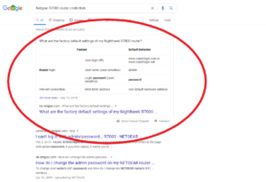 Google router info